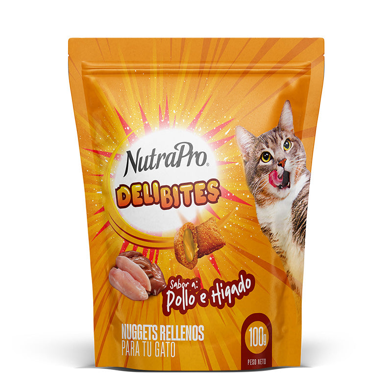 NutraPro Deli Bites Nuggets Gato Sabor Pollo/Hígado